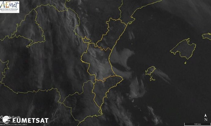 La semana comienza con lluvias débiles y un descenso de las temperaturas máximas de hasta 10 en la Comunitat