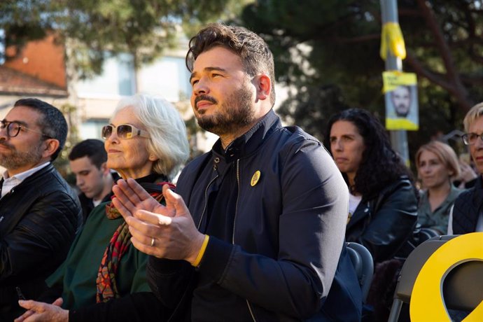 Mitin de ERC con Gabriel Rufián, Carolina Telechea y Joan Josep Nuet en Sabadell