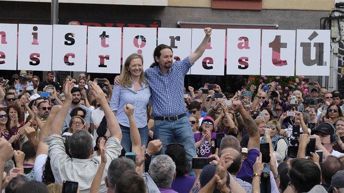 'Encuentro con la gente' de Unidas Podemos en Las Palmas de Gran Canaria en el que participa el secretario general del partido, Pablo Iglesias