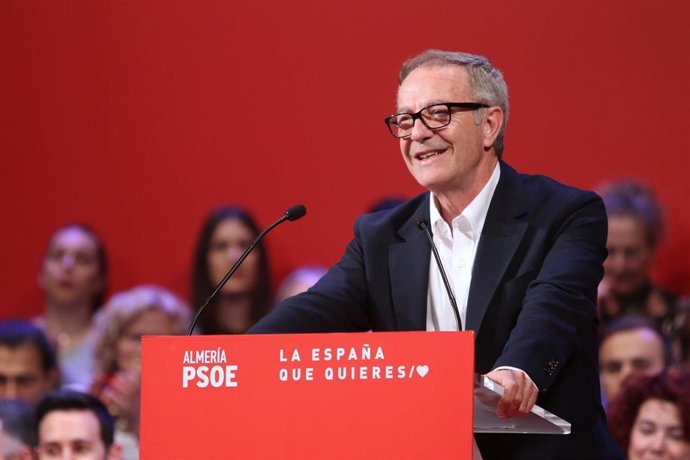 Pedro Sánchez, participa en un acto público en Almería