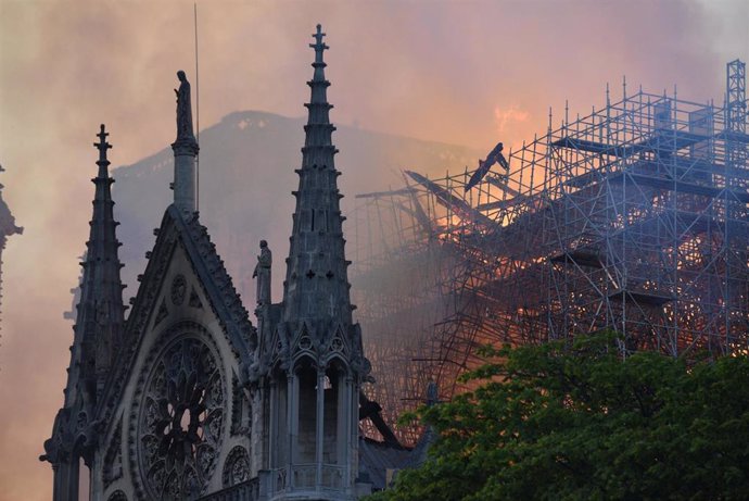 Notre Dame of Paris ablaze