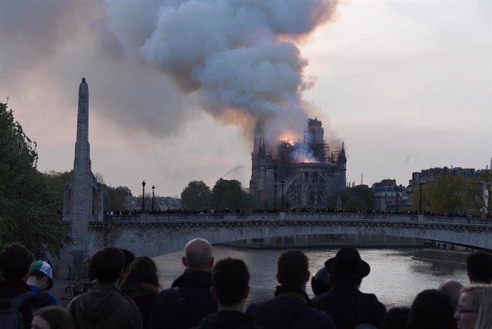 Notre Dame of Paris ablaze