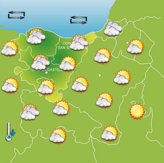Previsiones meteorológicas del País Vasco para mañana, día 16