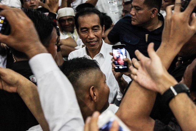 Joko Widodo campaign rally in Indonesia