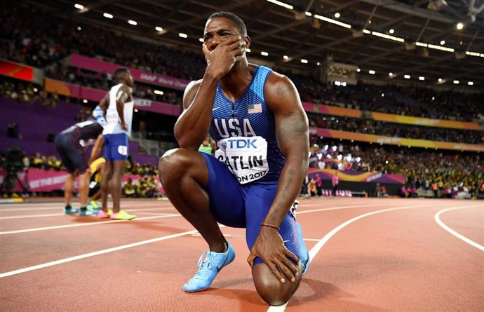 El atleta estadounidense Justin Gatlin