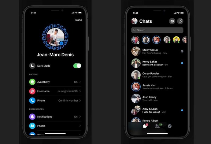 El modo oscuro ya está disponible globalmente en Facebook Messenger
