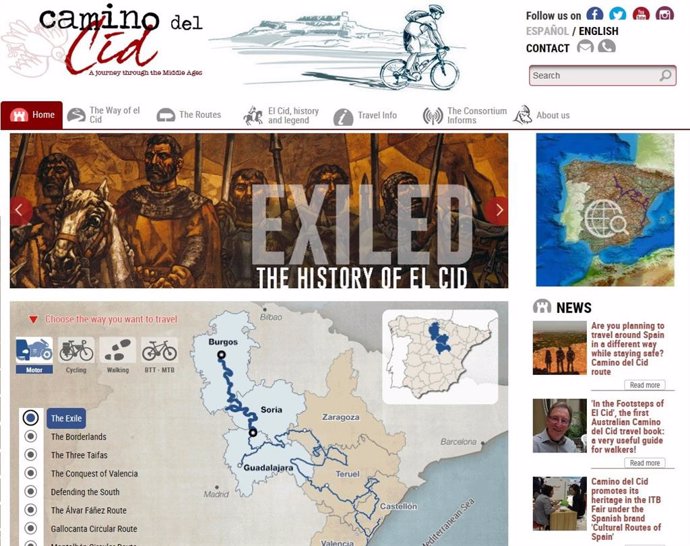 El Camino del Cid presenta su página web en inglés 