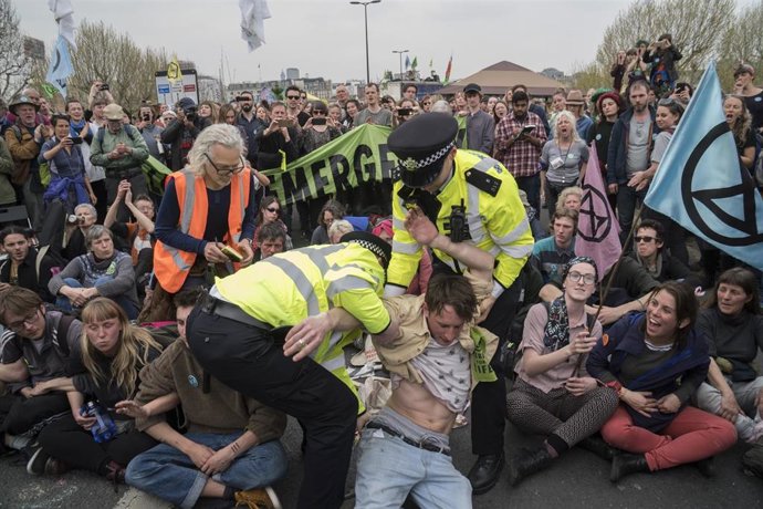 Extinction Rebellion protest against climate crisis