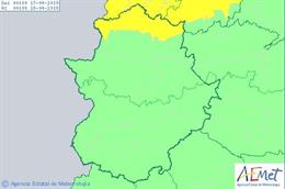 El 112 Extremadura activará mañana la alerta amarilla por vientos y tormentas en el norte de la provincia de Cáceres