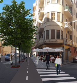 Imagen del proyecto de reurbanización de la calle Rafael Rodríguez Méndez