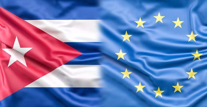Bandera UE y Cuba