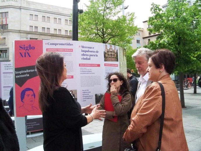 Zaragoza.- La Plaza de España inaugura esta Semana Santa la muestra  'Las imprescindibles en la historia de Zaragoza'