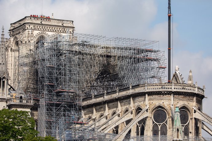 Aftermath of Notre Dame Cathedral blaze in Paris