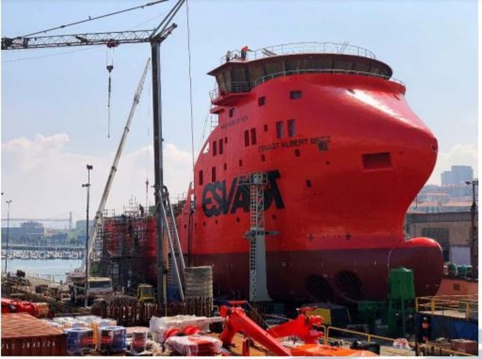 Astilleros Zamakona de Santurtzi botará este jueves el "Esvagt Albert Betz", buque de apoyo a parques eólicos
