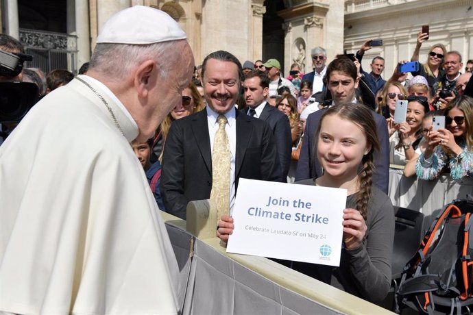 Papa Francisco y Greta Thunberg