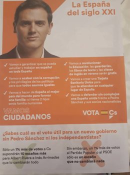 Carta electoral de Ciudadanos