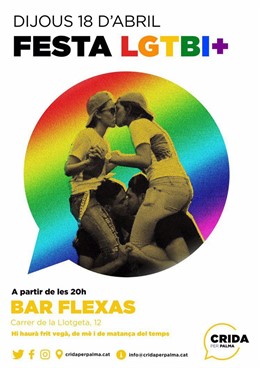 Crida per Palma organiza una fiesta LGTBI el Jueves Santo "ante la amenaza de la extrema derecha de volver pasado"