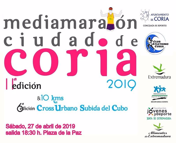 La Media Maratón 'Ciudad de Coria' discurrirá por el Valle del Alagón y el casco histórico cauriense