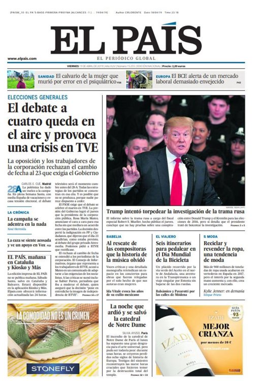 Portada El País