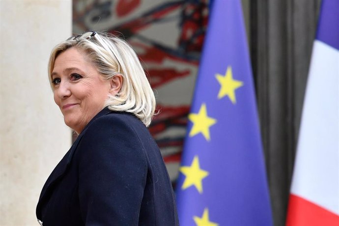 French President Macron meets with Marine Le Pen in Paris