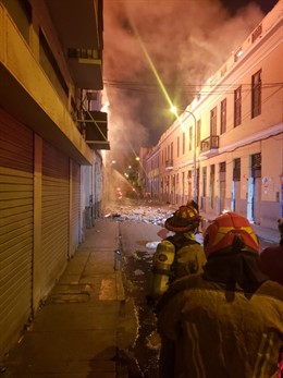 Foto del incendio de Lima, Perú