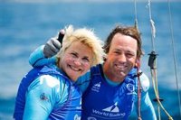 Iker Martínez y Olga Maslivets se cuelgan el oro en Nacra 17 en la Copa del Mundo de Génova