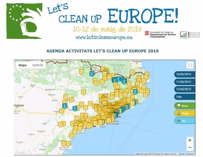 Catalunya acollir 297 accions de neteja d'espais naturals al maig