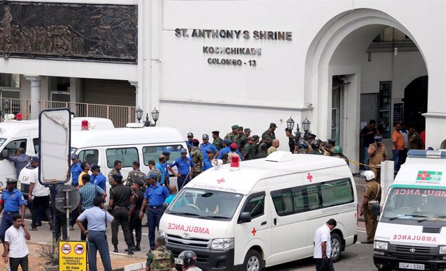 Foto del atentado en Sri Lanka