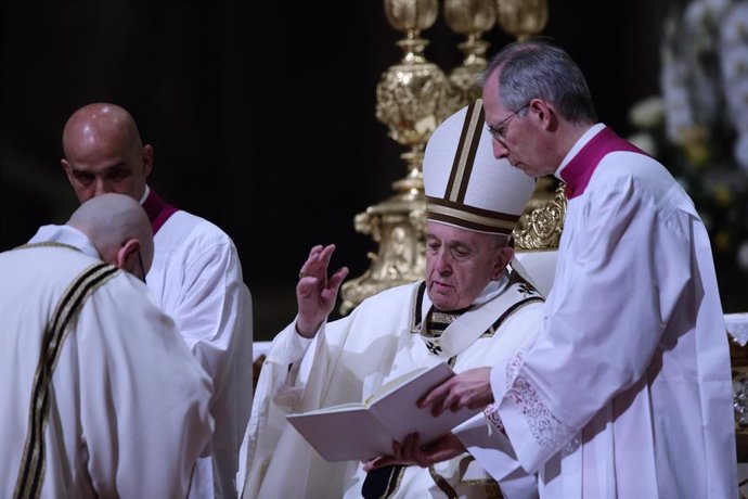 Pope Francis celebrates Easter Vigil Mass in Vatican City