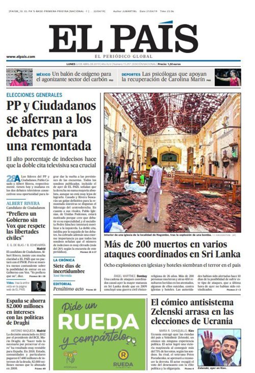 Portada El País