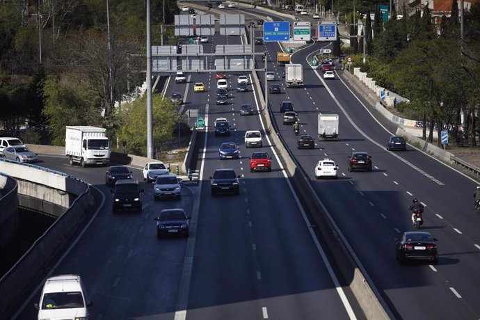 Tráfico en Madrid en la operación salida  de Semana Santa