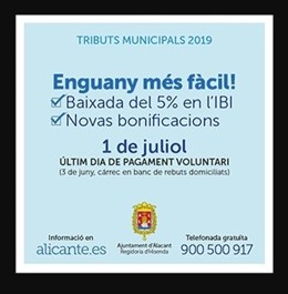 26M.- Compromís Denuncia A La Junta Electoral La Publicidad Del Ayuntamiento De Alicante Sobre La Campaña Del IBI