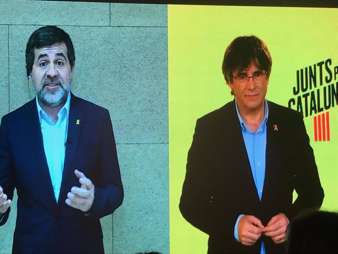 Jordi Snchez y Carles Puigdemont