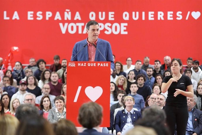 VÍDEO: 28A.- Sánchez avisa de que todo voto que no vaya al PSOE aumenta las opciones del "bloque de la involución"