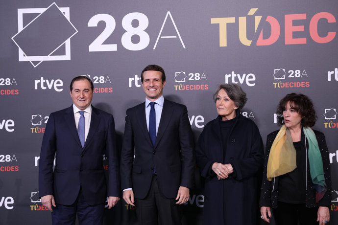 RTVE organiza el debate electoral a cuatro en el que participan los dirigentes de PSOE, PP, Podemos y Ciudadanos