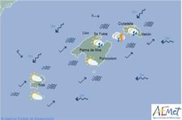 Predicción meteorológica para martes 23 de abril en Baleares: cielo poco nuboso