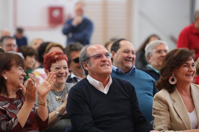 Acto del PSOE en Arganda del Rey (Madrid) con la participación de la vicepresidenta del Gobierno, Carmen Calvo