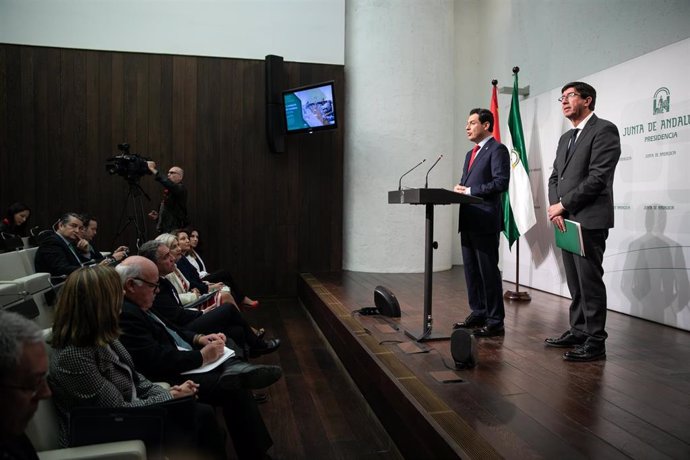 Rueda de prensa posterior a la reunión semanal del Consejo de Gobierno de la Junta de Andalucía