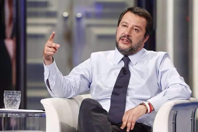 Matteo Salvini attends TV talk show in Rome