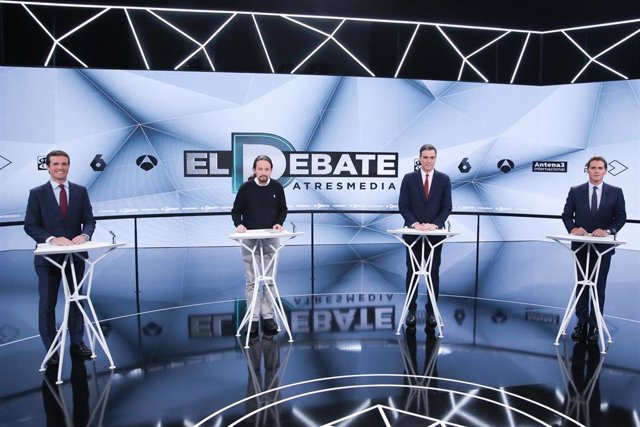 Atresmedia organiza 'El debate decisivo' en el que participan los líderes de PSOE, PP, Unidas Podemos y Ciudadanos