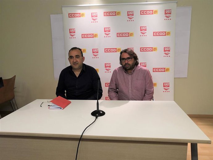 CC.OO. Y UGT de Catalunya piden "llenar las calles" el 1 de mayo después de las elecciones