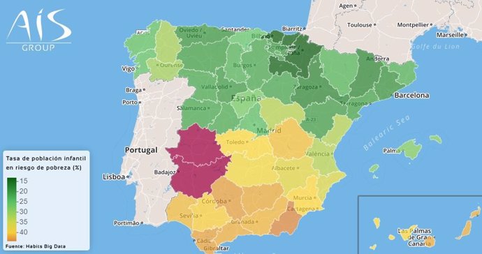 Las Palmas, entre las provincias con más riesgo de pobreza infantil de España, según un estudio