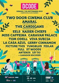 DCode 2019 anuncia a Two Door Cinema Club, Amaral, The Cardigans, Kaiser Chiefs, Eels y Miss Caffeina