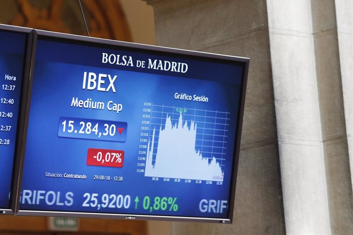 Economía/Bolsa.- El Ibex 35 cotiza plano a media sesión, en los 9.457 puntos