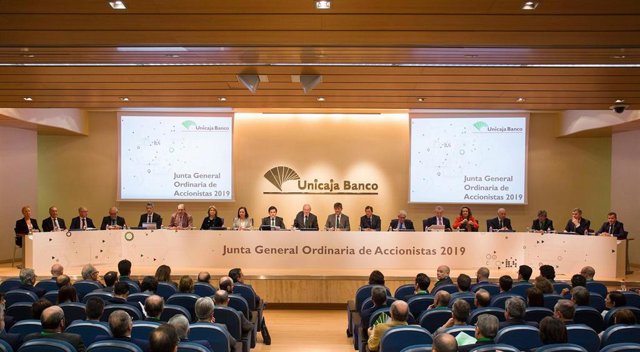 AV.-Accionistas de Unicaja Banco aprueban cuentas de 2018, primer ejercicio completo como cotizada y subida de dividendo