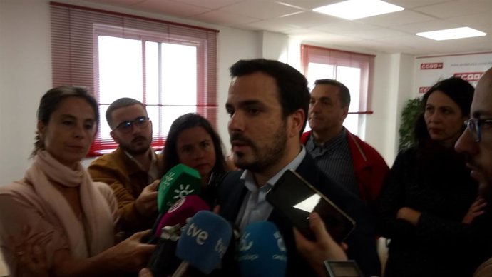 28A.- Garzón (IU) Considera Que Los Datos De La EPA Esconden La Normalización De "La Precariedad Y La Temporalidad"