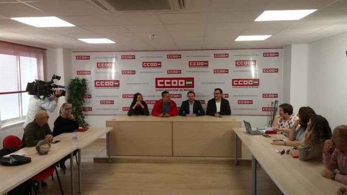 Málaga.- 28A.- Garzón pone en común puntos del programa electoral de Unidas Podemos con propuestas de CCOO Málaga