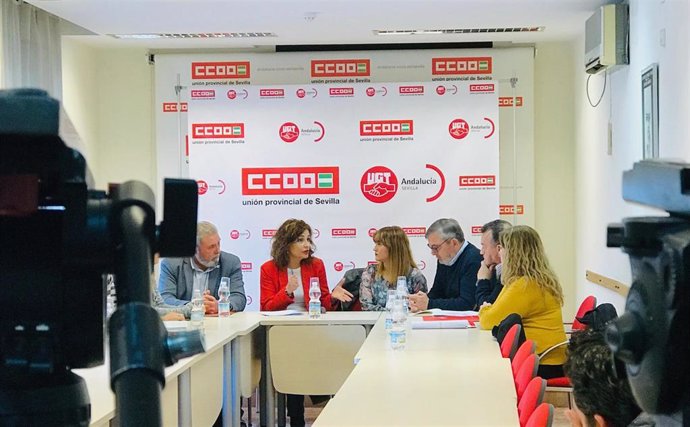 Sevilla.-28A.-PSOE saluda la "sintonía" con CCOO y UGT y pide movilizarse el domingo para "seguir conquistando derechos"