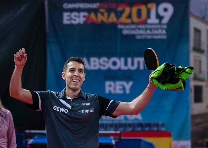 El onubense Álvaro Robles, en el Campeonato de España de tenis de mesa.