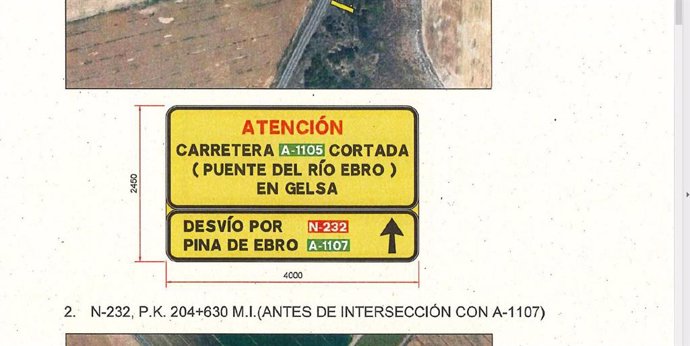 Zaragoza.-La rehabilitación del puente de Gelsa obligará a cerrar la carretera A-1105 desde el 6 de mayo hasta noviembre